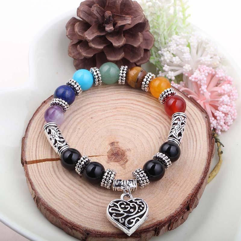 7 Chakra Reiki Healing Heart Bracelet