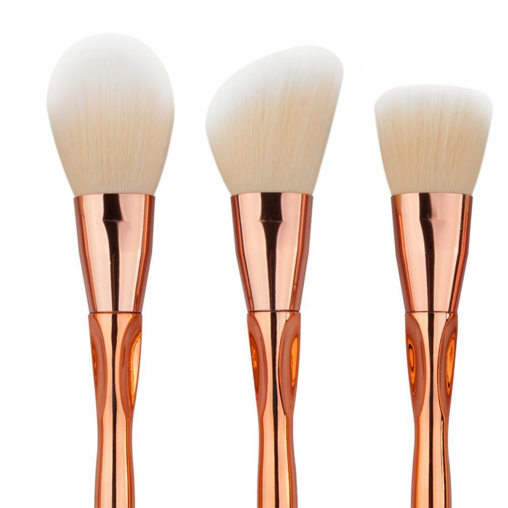 8 pièces Rose doré Pinceaux à maquillage