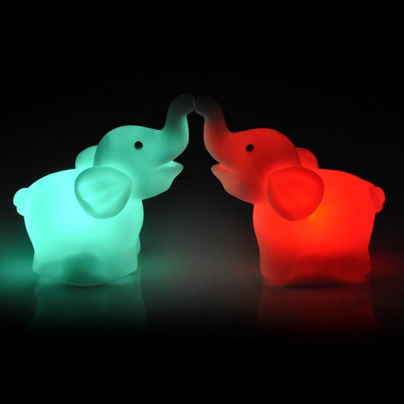 2 Pcs Elephant LED Night Light Lamp