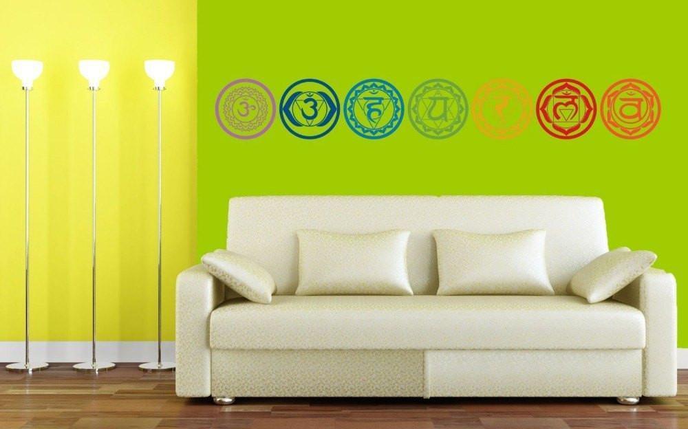 7pcs/set Yoga Chakra Symbol Wall Decals