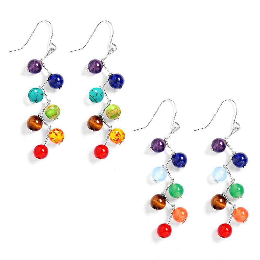 7 Chakra Healing Balance Drop Earrings
