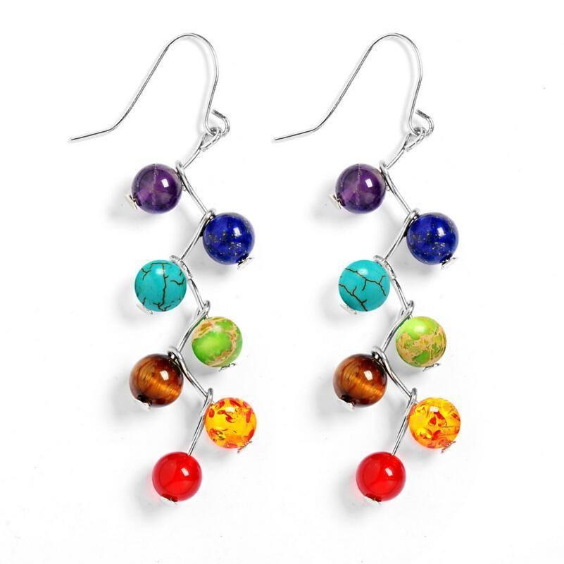 7 Chakra Healing Balance Drop Earrings