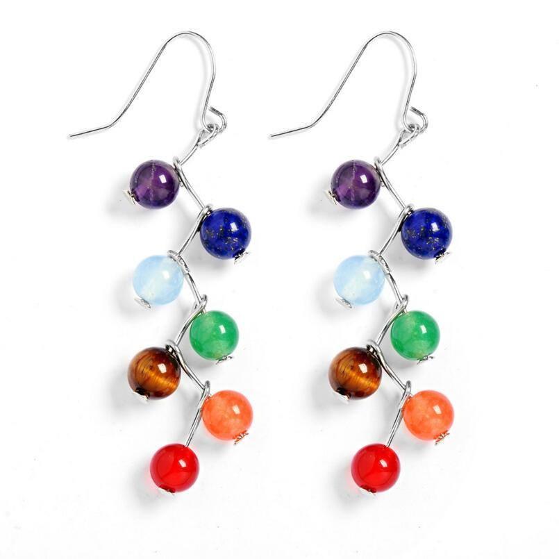 7 Chakra Healing Balance Drop Earrings