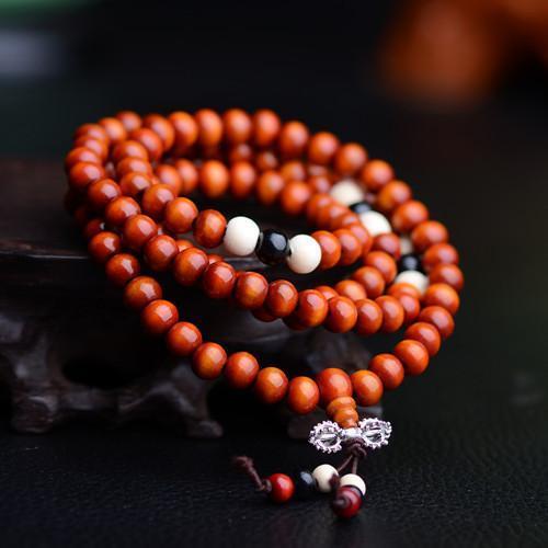 108 Natural Rosewood Beads Bracelet - 4 colours