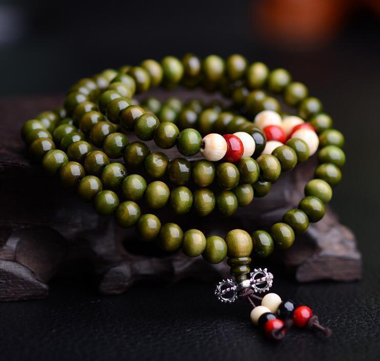 108 Natural Rosewood Beads Bracelet - 4 colours