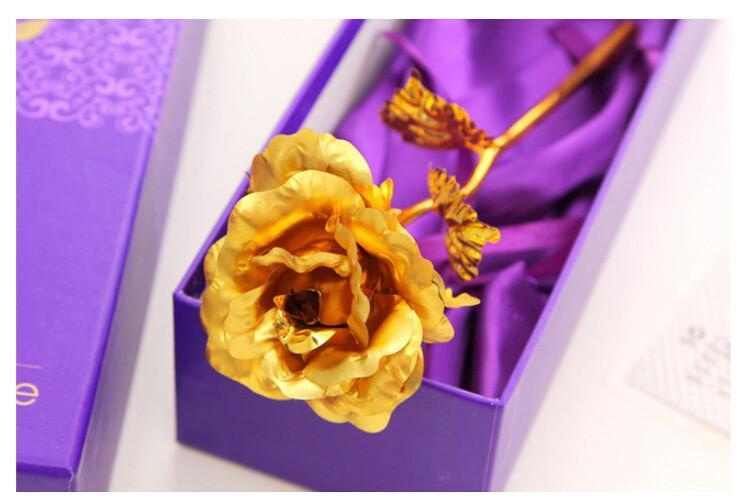24k Gold Foil Rose - With Box