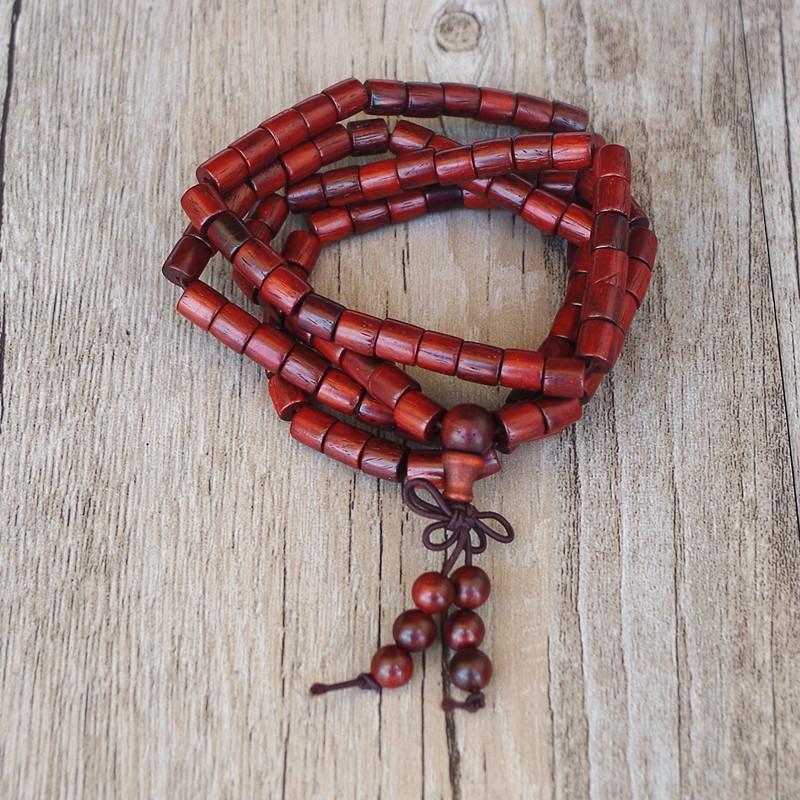 6MM 108 Red Wooden Beads Tibetan Buddhist Mala