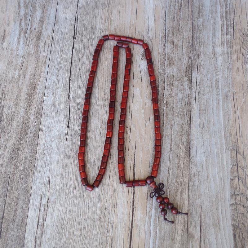 6MM 108 Red Wooden Beads Tibetan Buddhist Mala