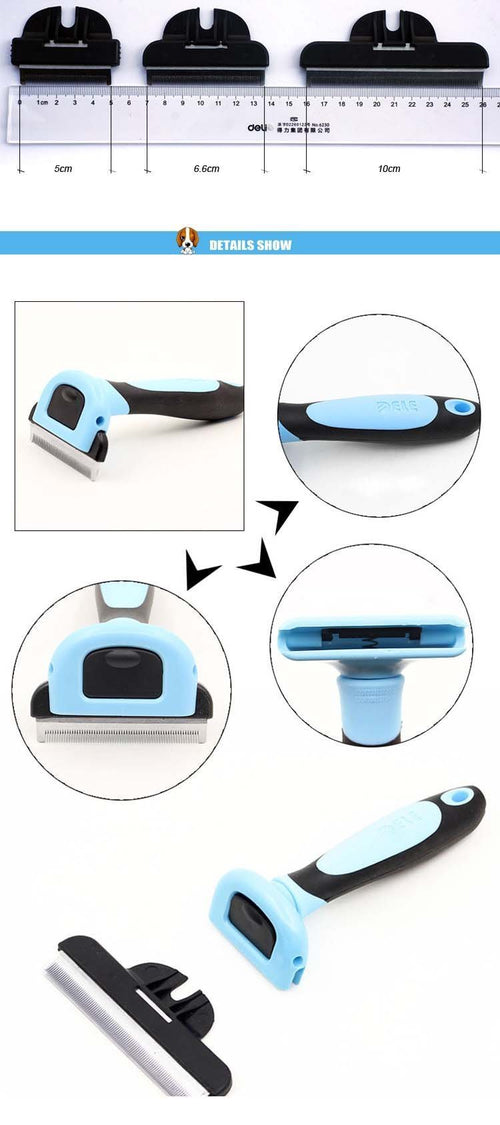 #1 Worldwide deShedding Comb | Dog Cats Hair Remover Brush Grooming with Detachable Clipper