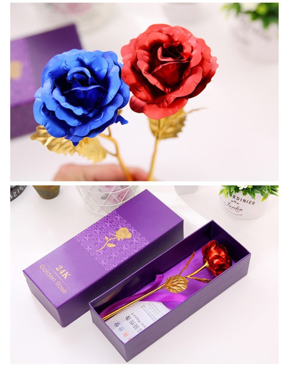 24k Gold Foil Rose - With Box