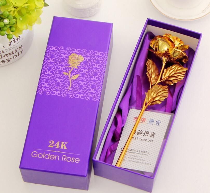 24k Gold Foil Rose - With Box