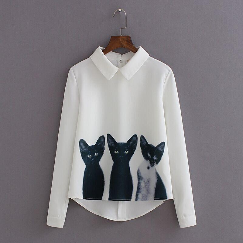 3 Cats Long Sleeve Top